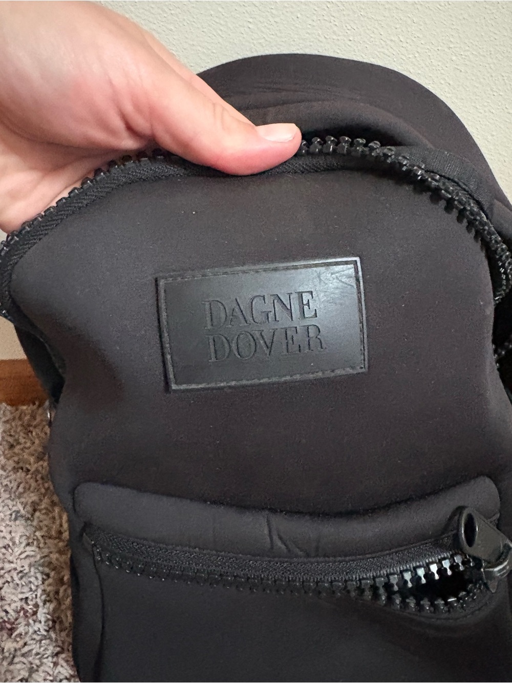 Dagne Dover Black Neoprene Backpack - Streamlined Carry